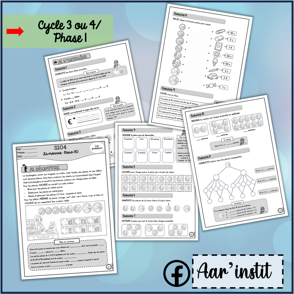 Syllabus phase 1 - Chapitre 32 - La monnaie