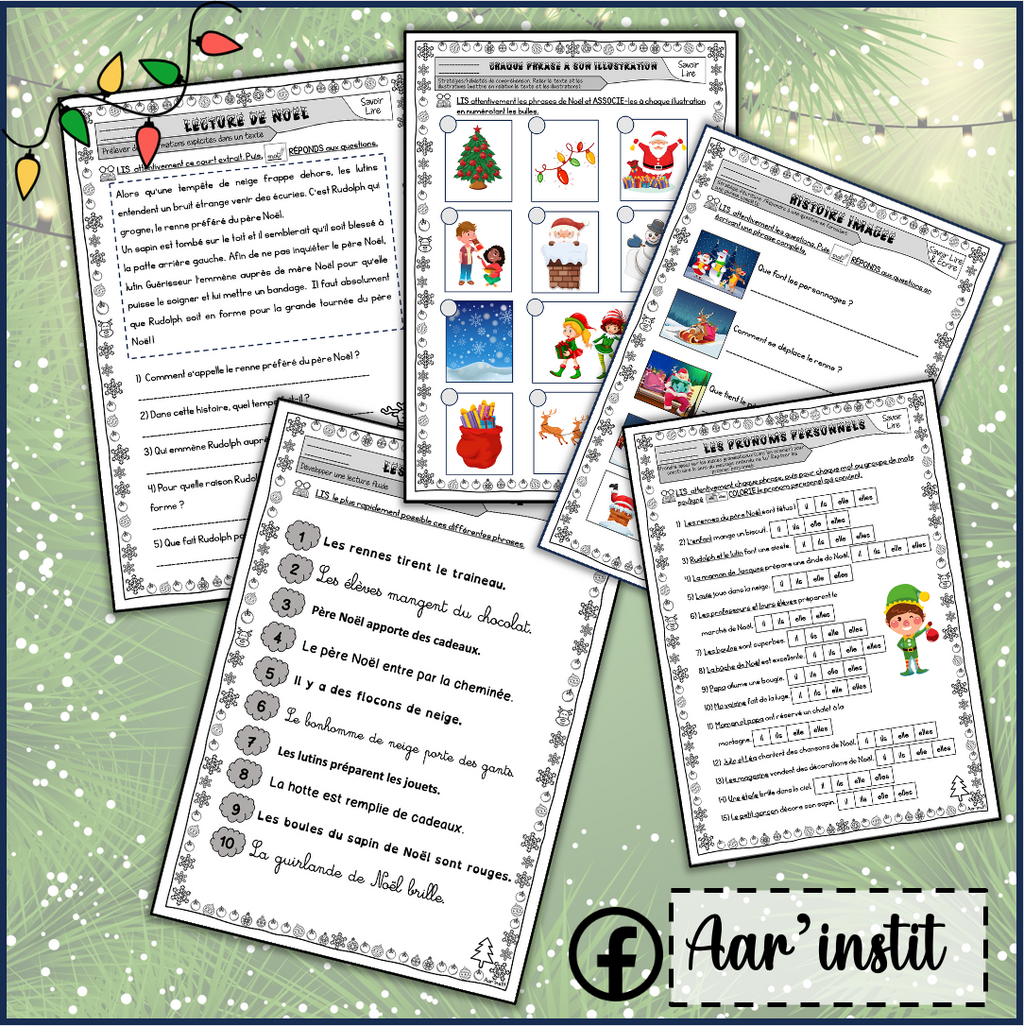 Des fiches de français et de math