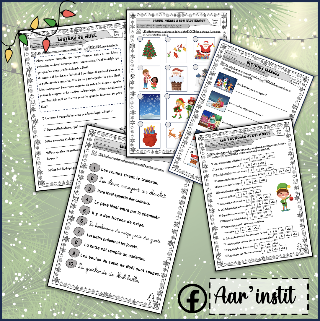 Des fiches de français et de math