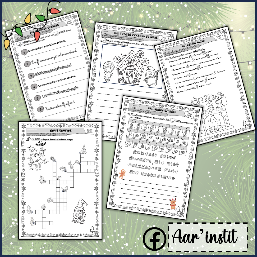 Des fiches de français et de math