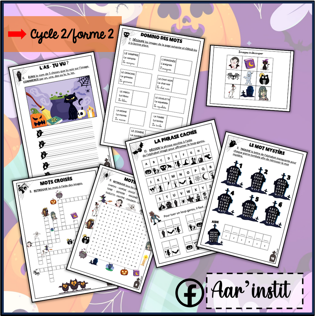 Mon dossier d'Halloween (cycle 2)