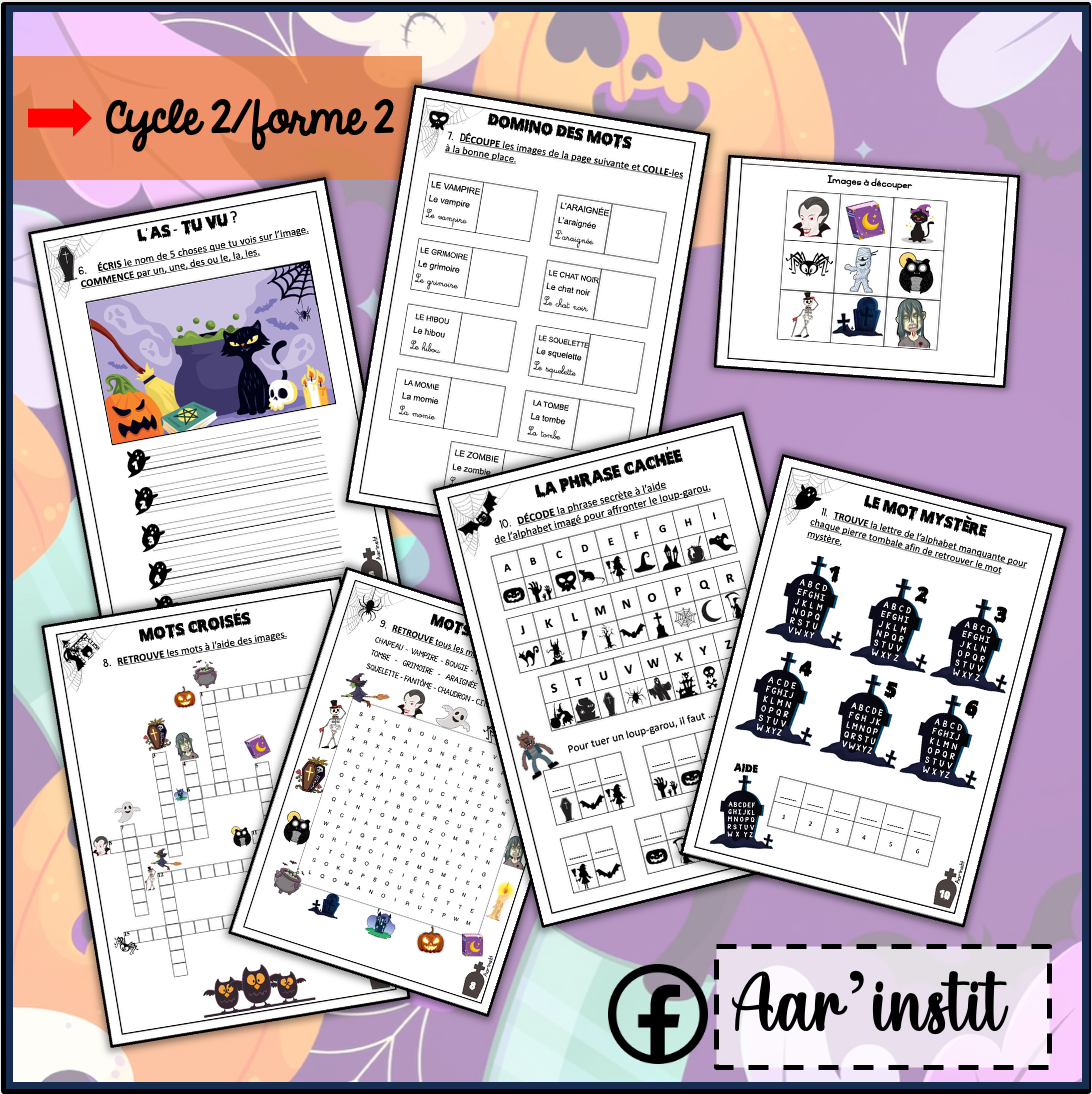 Mon dossier d'Halloween (cycle 2)