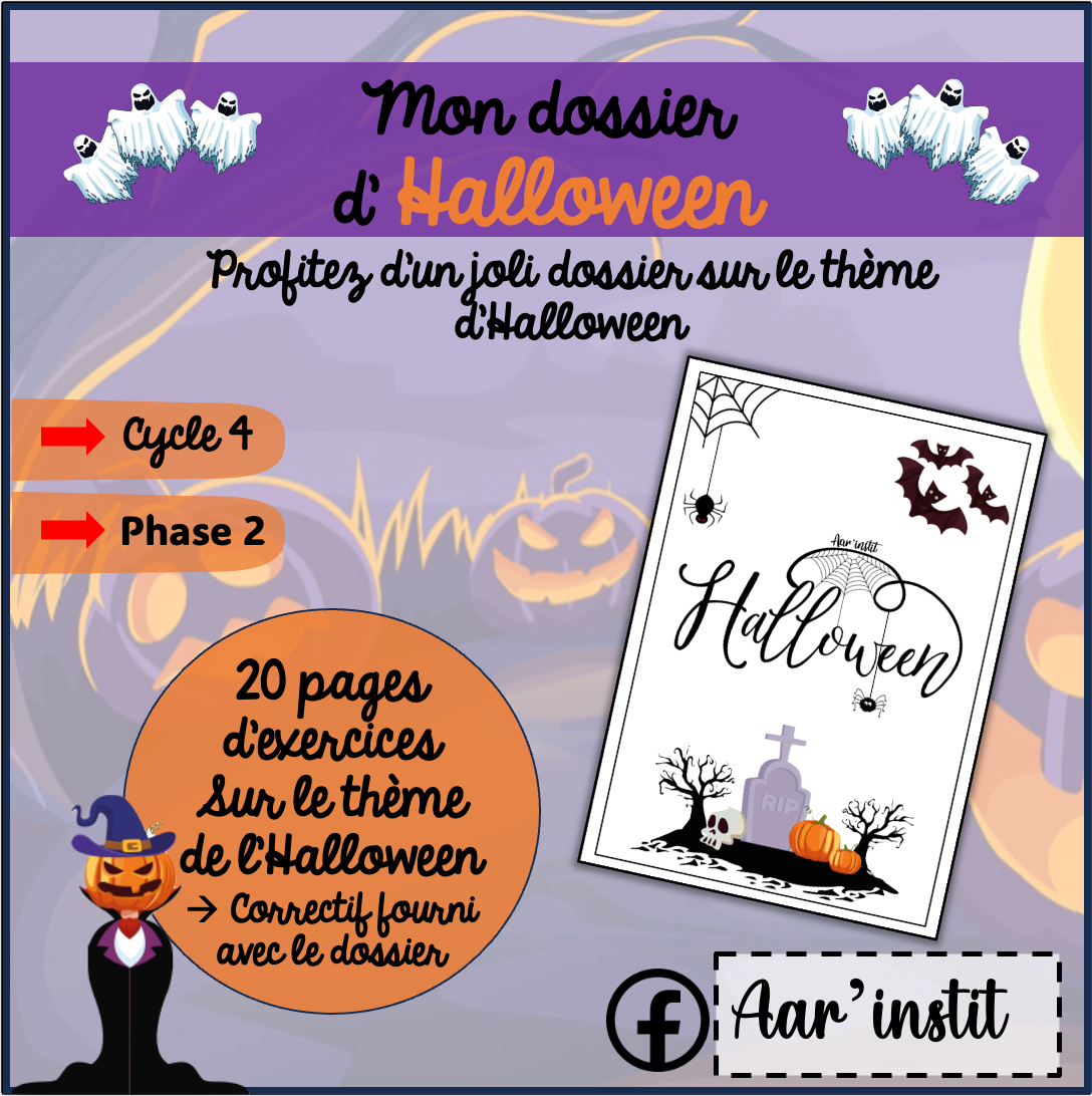 Mon dossier d'Halloween (cycle 3 ou 4)