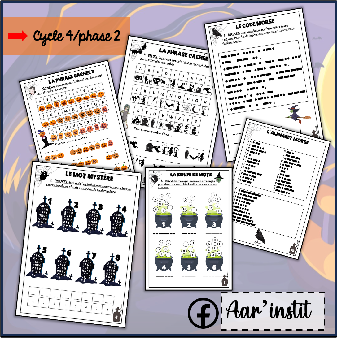 Mon dossier d'Halloween (cycle 3 ou 4)