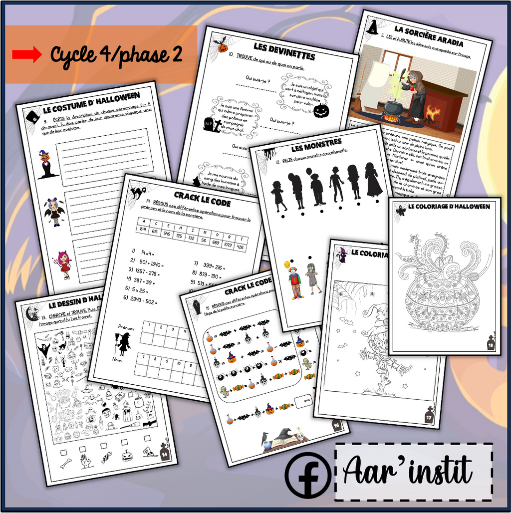 Mon dossier d'Halloween (cycle 3 ou 4)