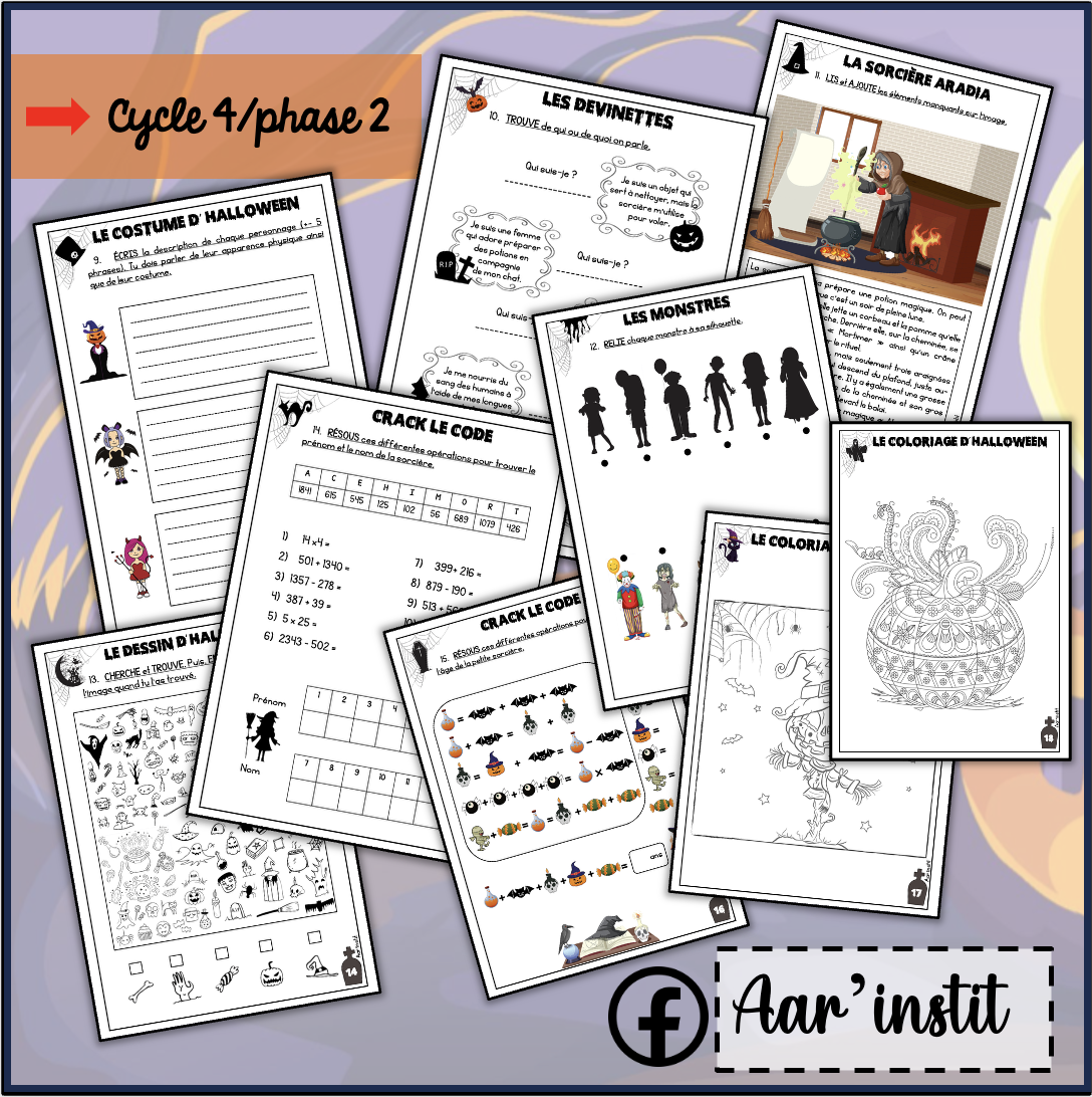 Mon dossier d'Halloween (cycle 3 ou 4)