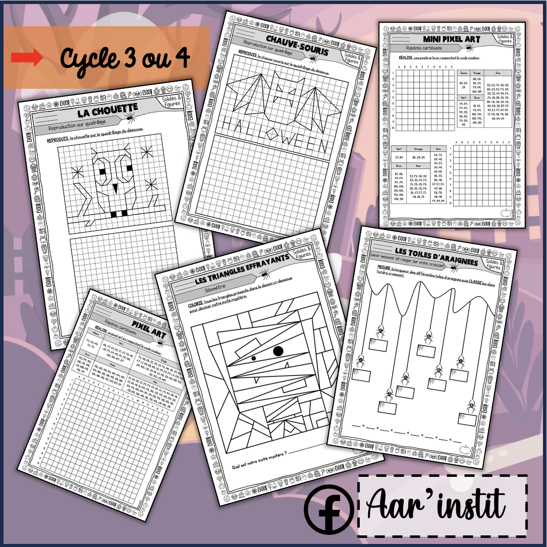 Des fiches de mathématiques pour Halloween (cycle 3 ou 4)