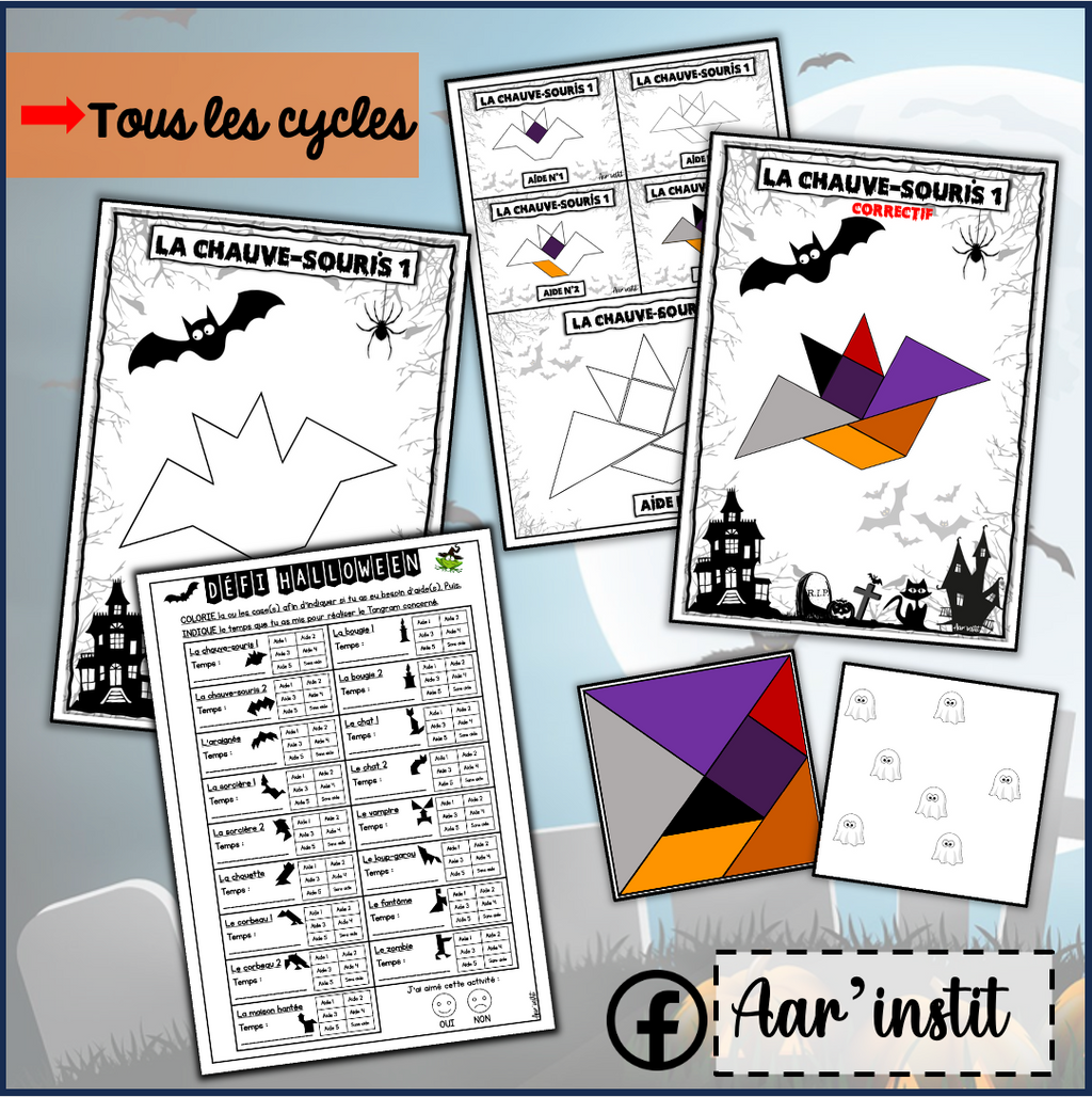 17 Tangrams d'Halloween