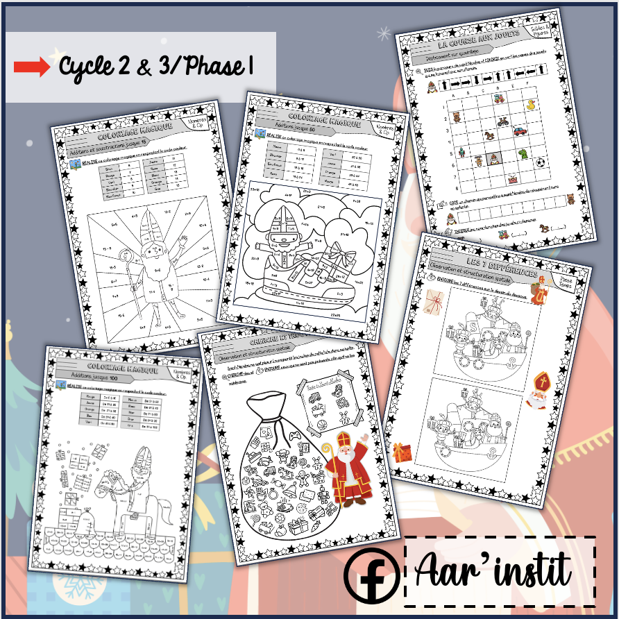 Des fiches de math pour la Saint-Nicolas