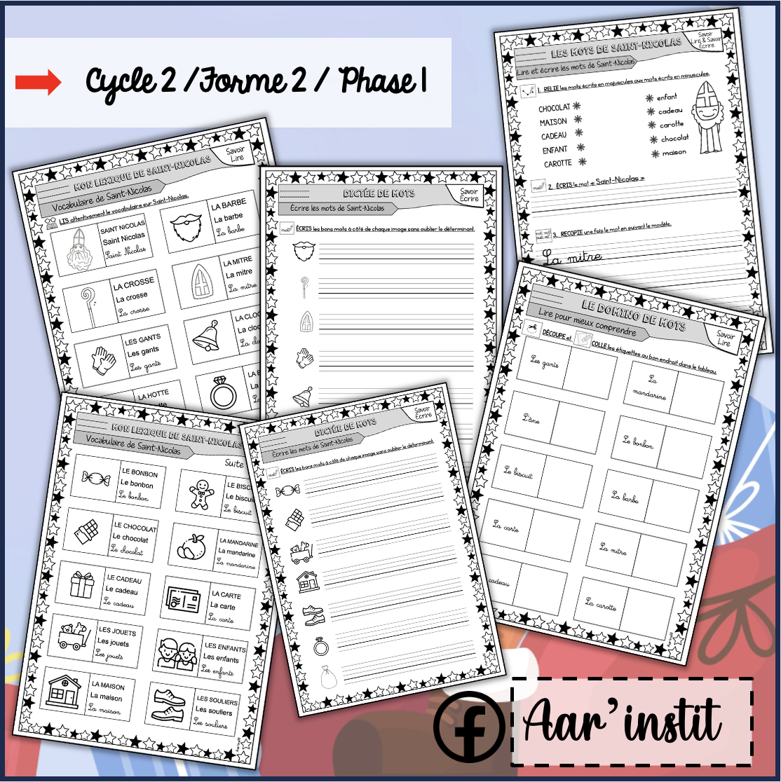 Des fiches de français pour Saint-Nicolas
