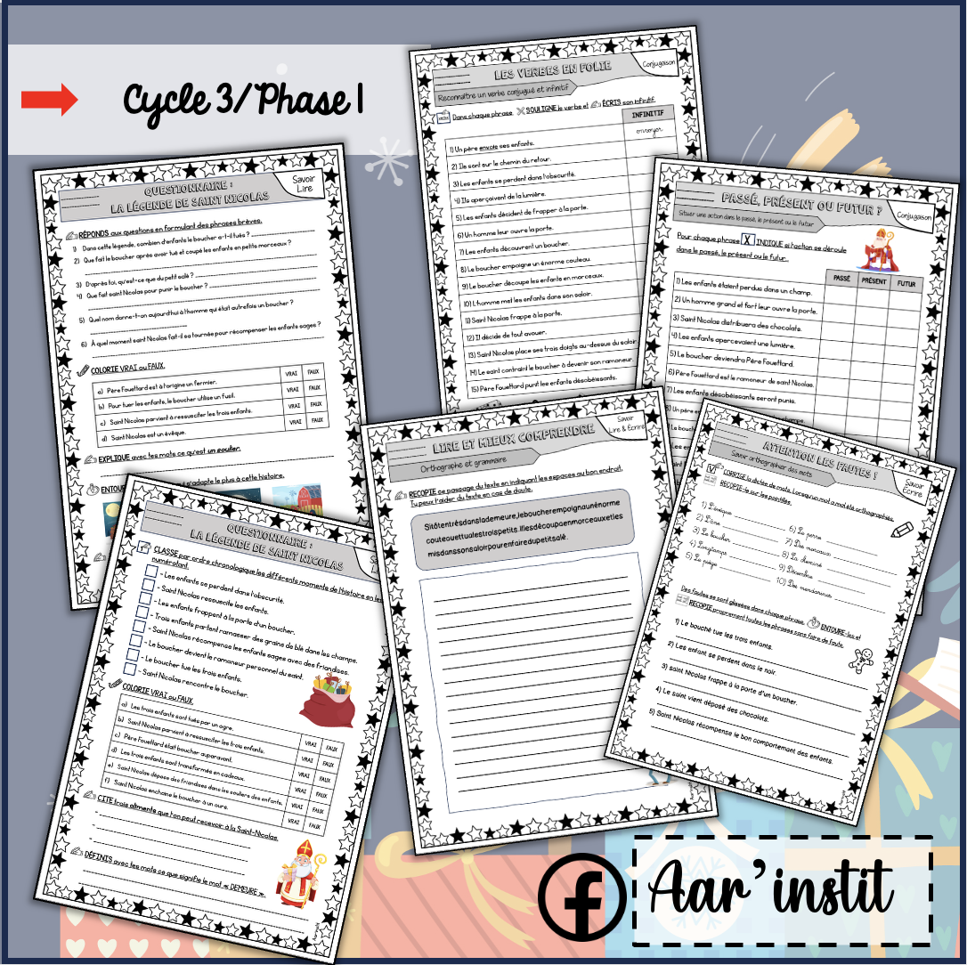 La légende de saint Nicolas - Dossier de français (cycle 3)