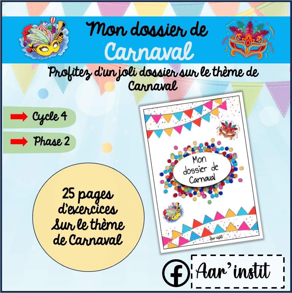 Mon dossier de Carnaval (cycle 4)