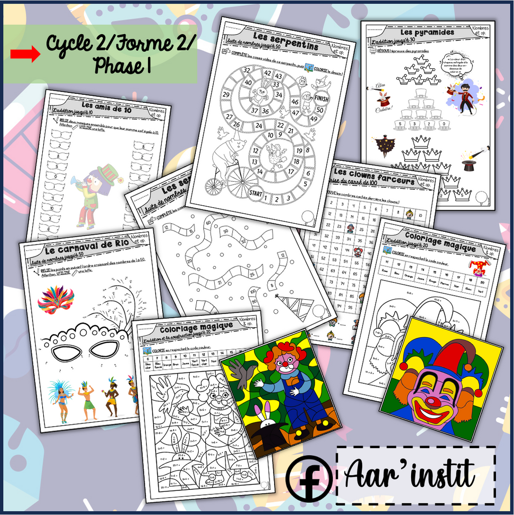 Des fiches de math (cycle 2)
