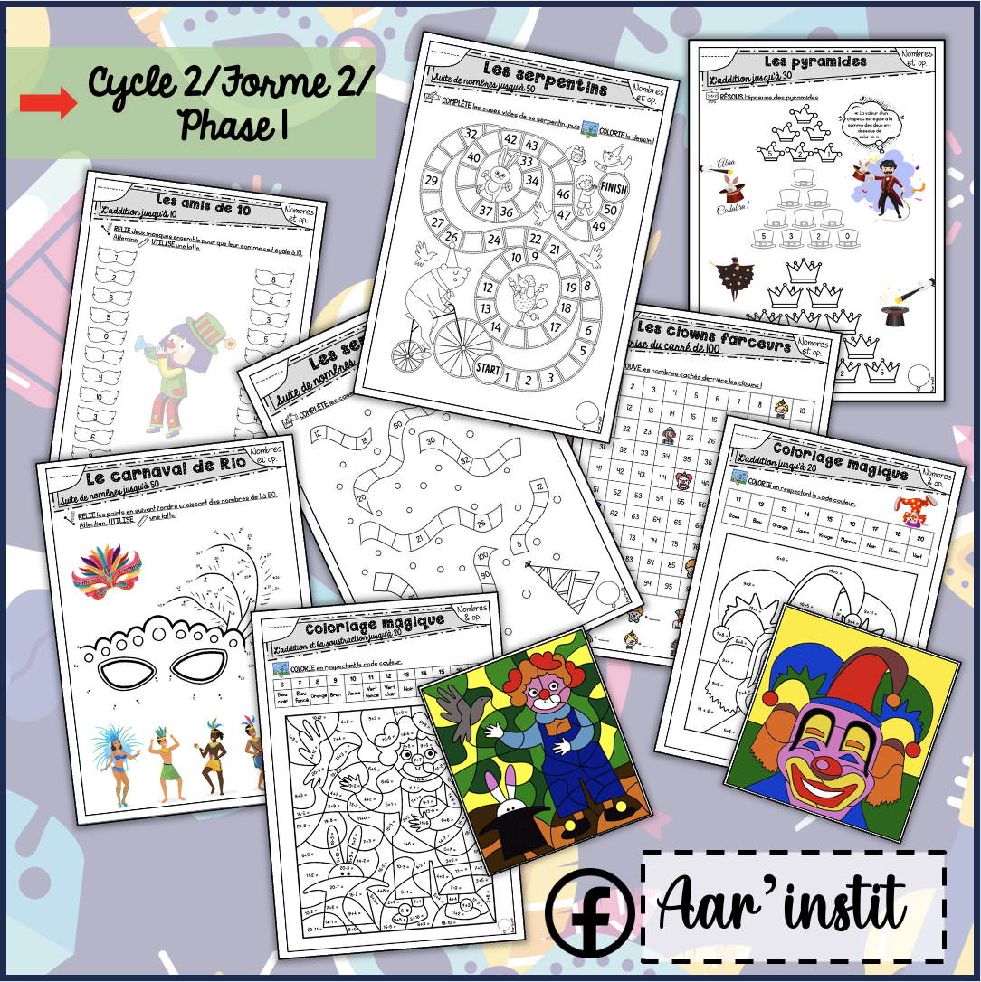 Des fiches de math (cycle 2)