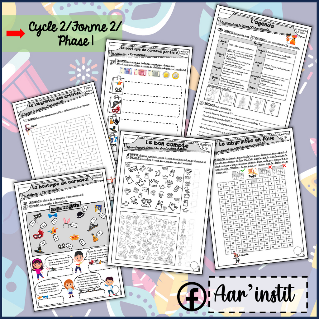 Des fiches de math (cycle 2)
