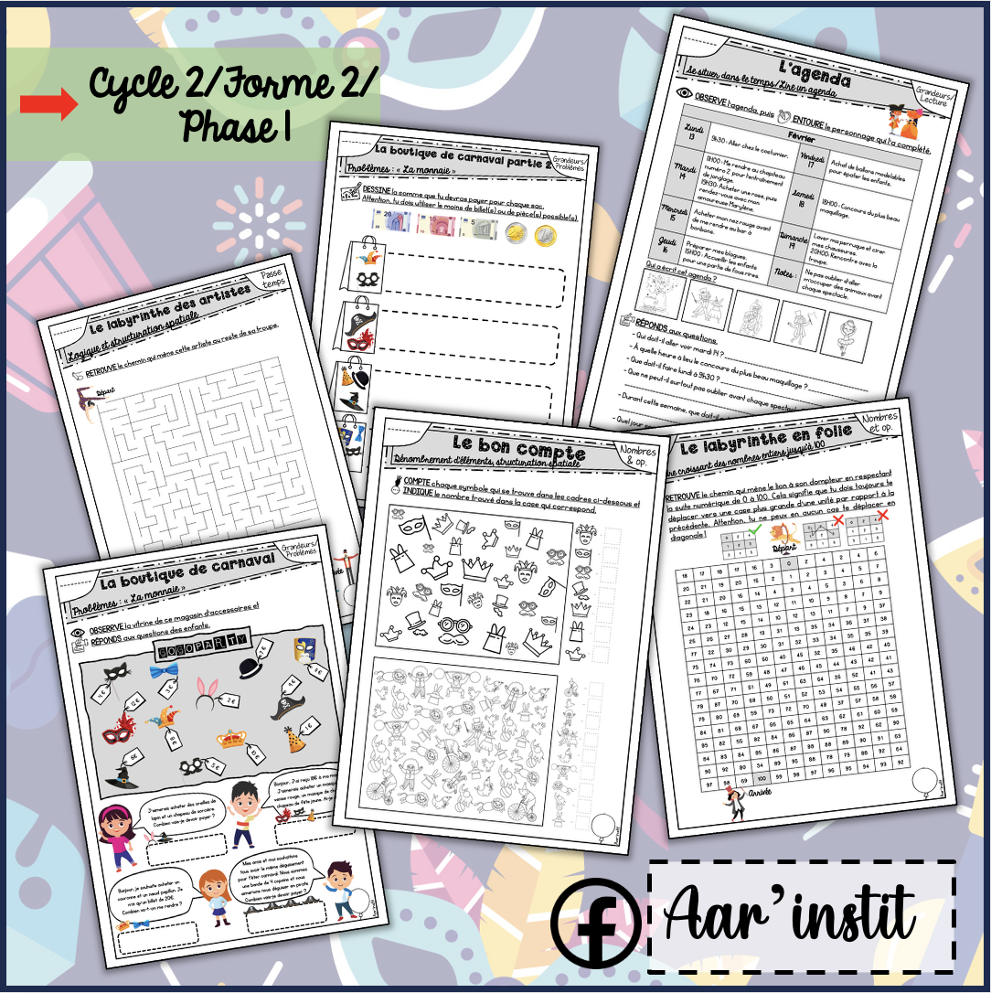 Des fiches de math (cycle 2)