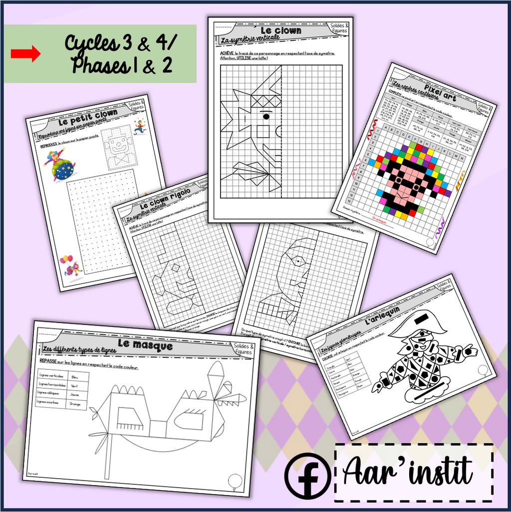 Des fiches de math pour Carnaval (cycles 3 & 4)