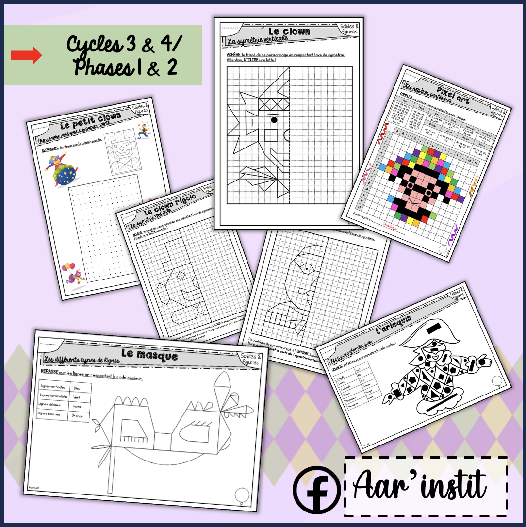 Des fiches de math pour Carnaval (cycles 3 & 4)