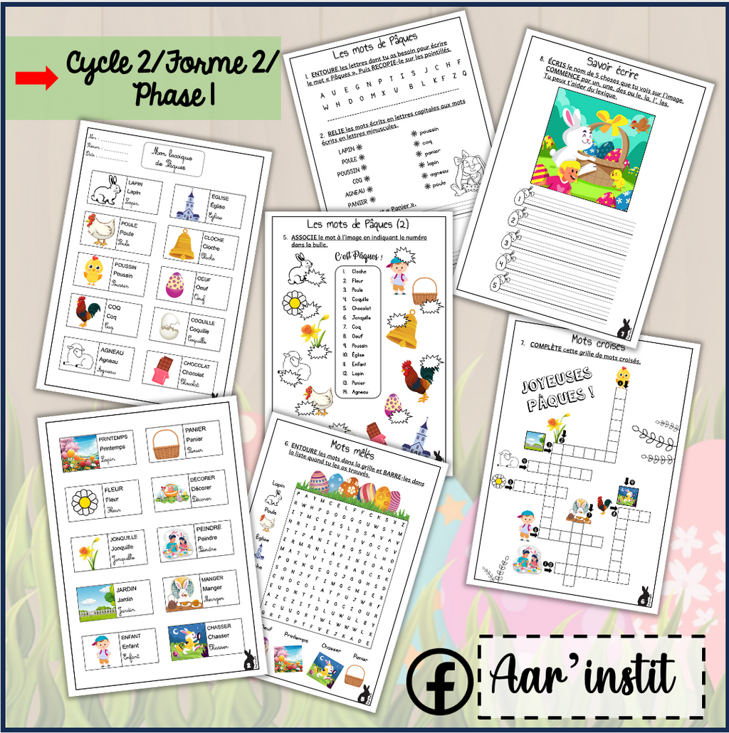 Mon dossier de Pâques (cycle 2)