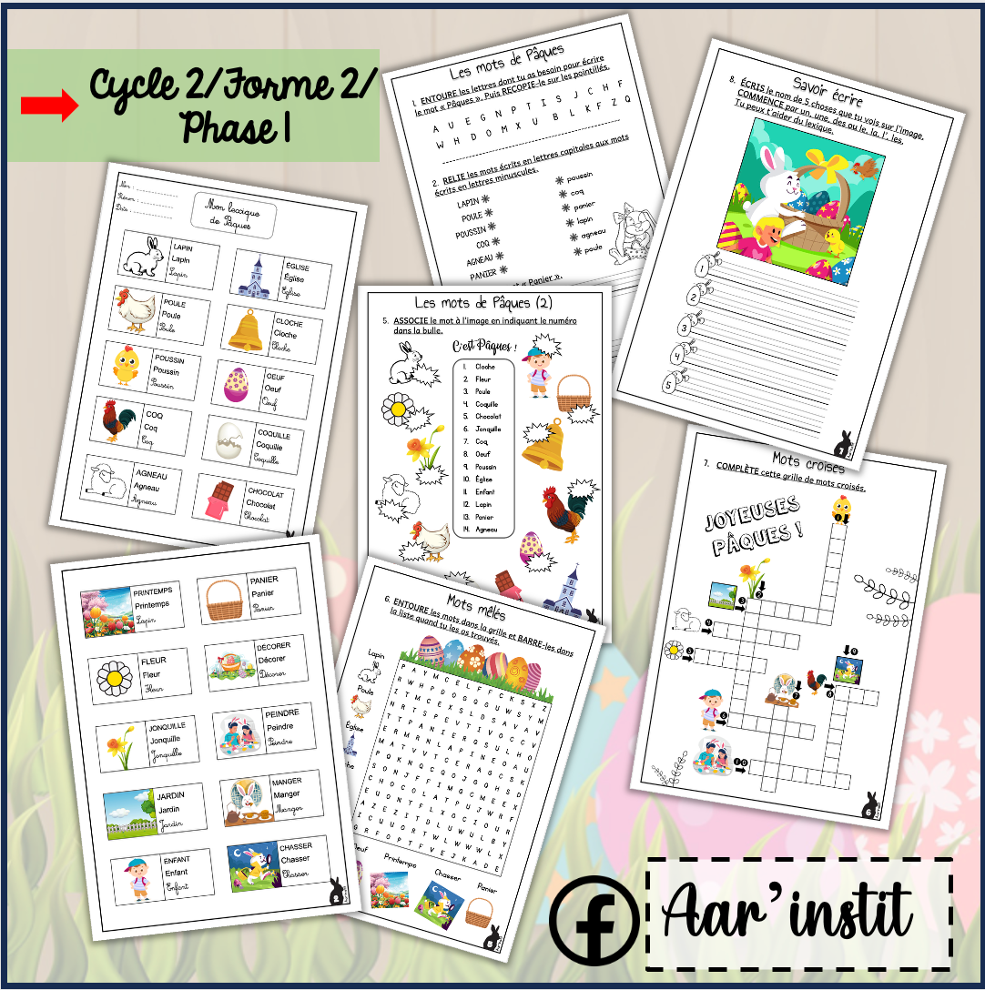 Mon dossier de Pâques (cycle 2)