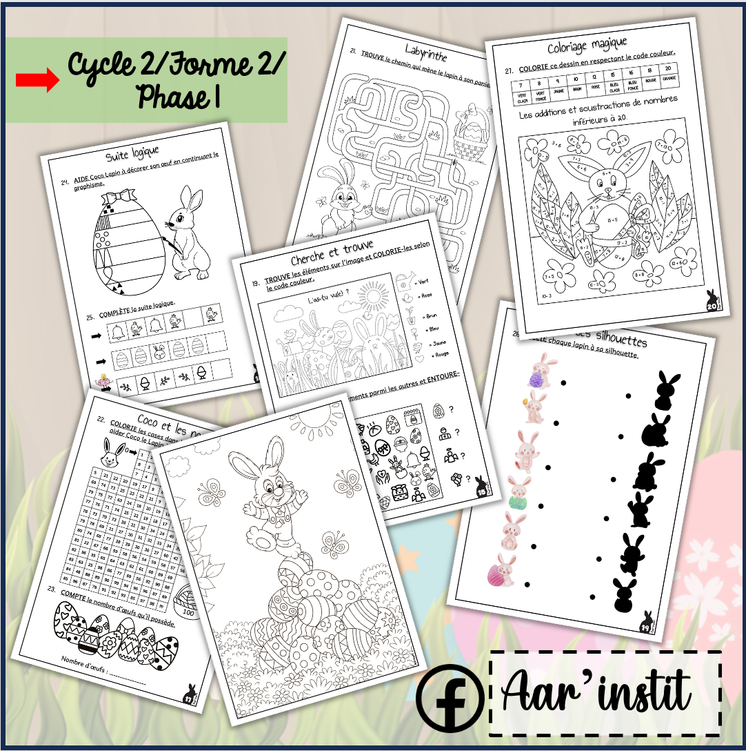 Mon dossier de Pâques (cycle 2)