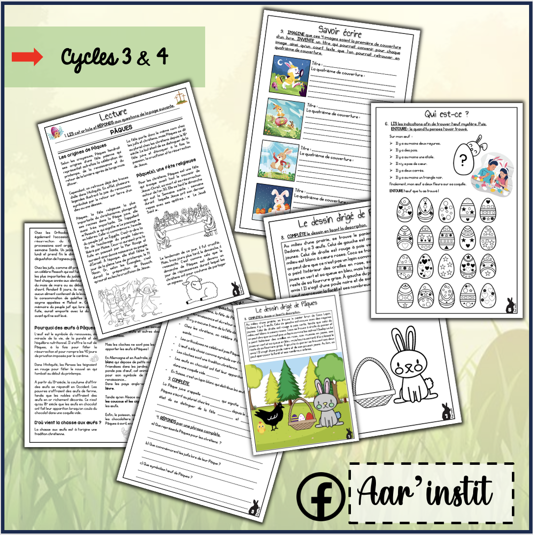 Mon dossier de Pâques (cycles 3 & 4)