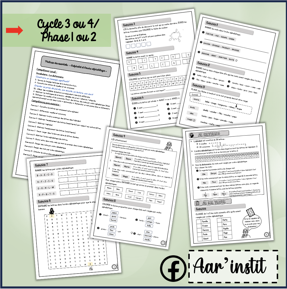 L'ordre alphabétique