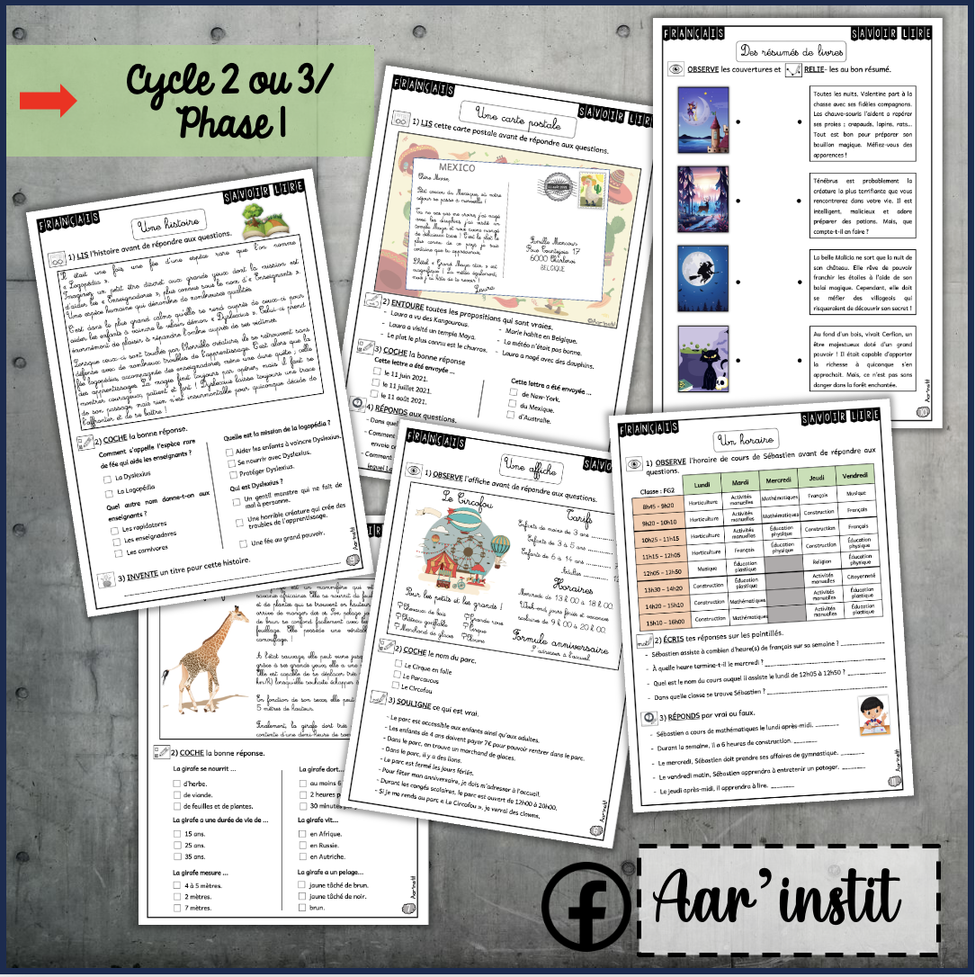 Dossier de lecture (cycles 2 & 3)