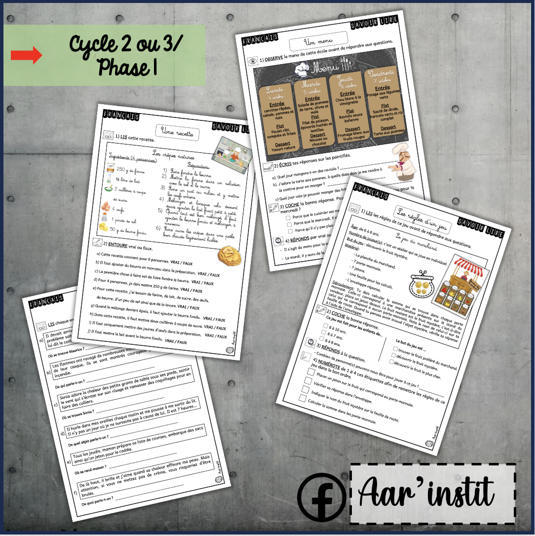 Dossier de lecture (cycles 2 & 3)