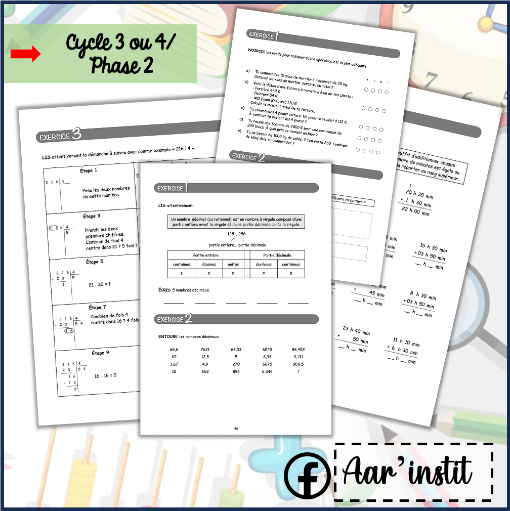 Syllabus de mathématiques phase 2