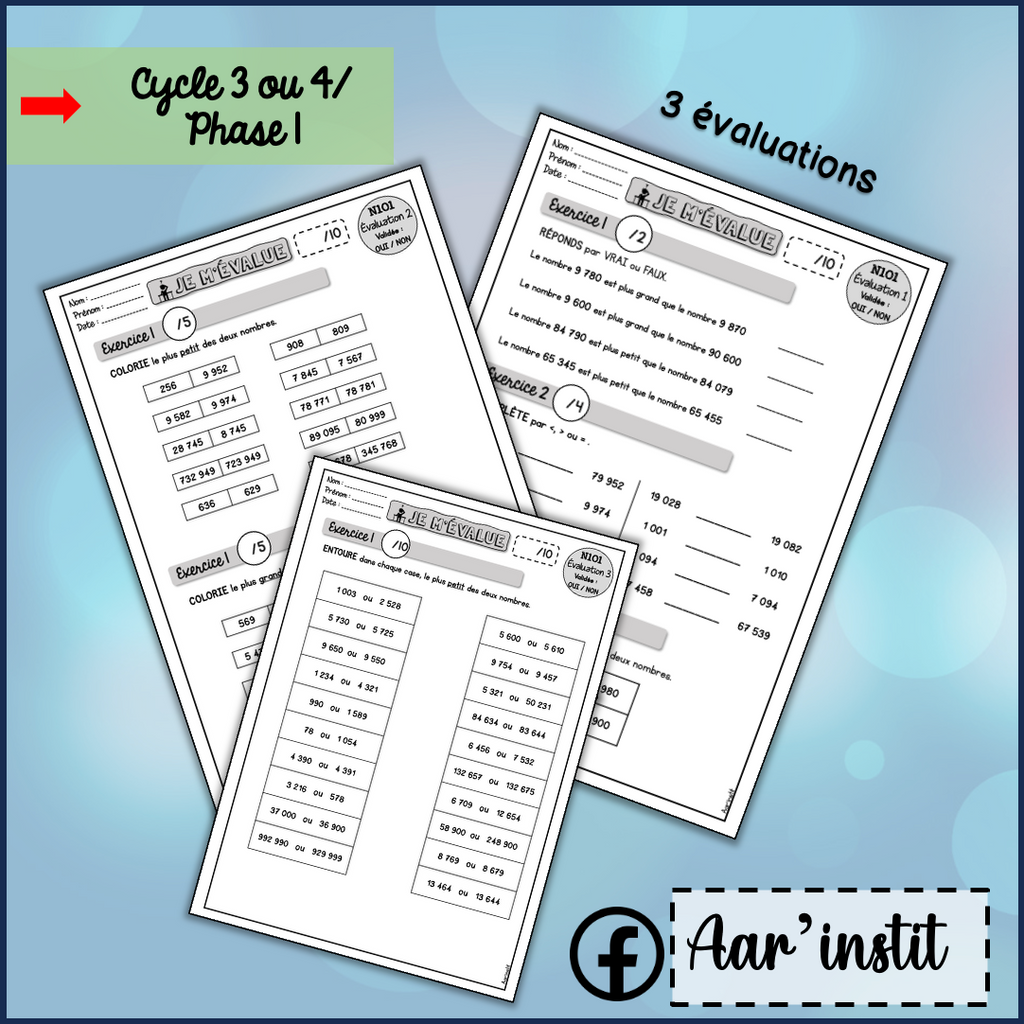 Syllabus phase 1 - Chapitre 3 - Comparer deux nombres composés de 3 à 6 chiffres