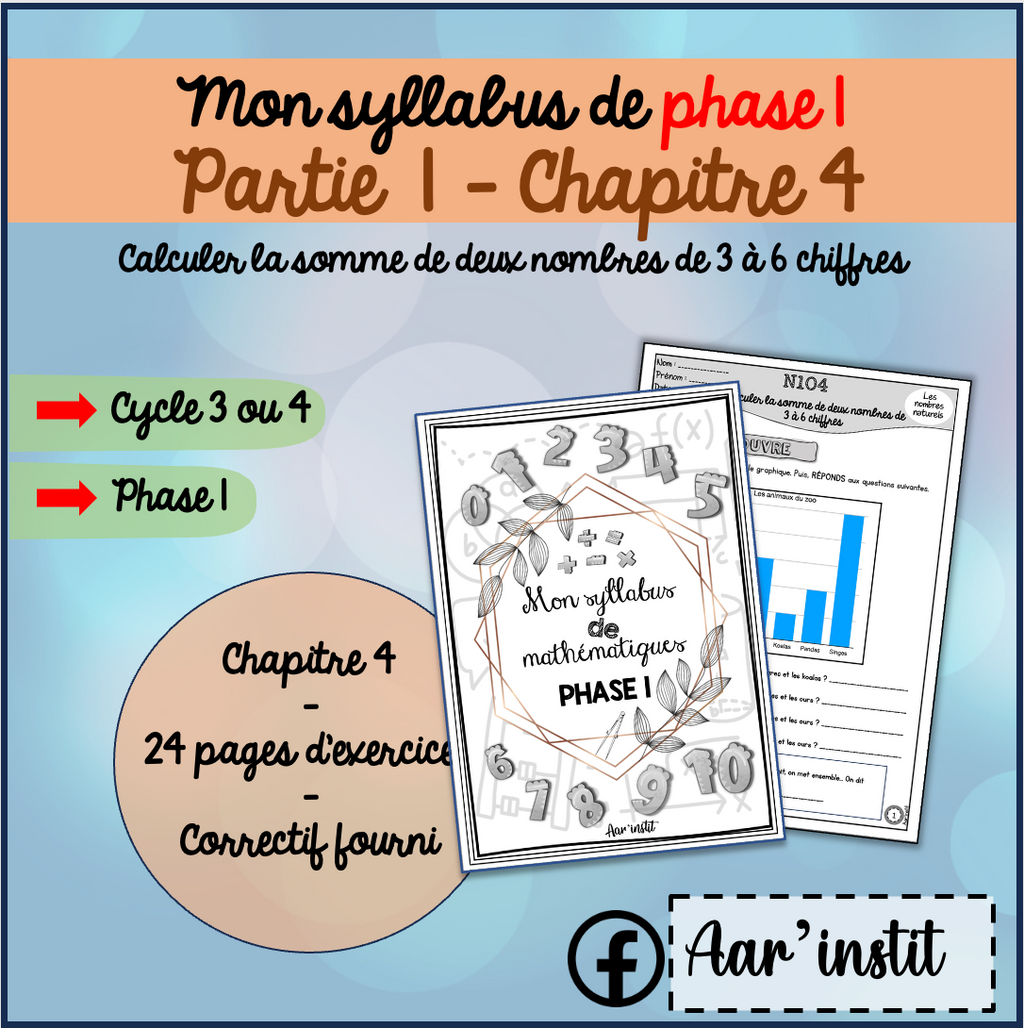 Syllabus phase 1 - Chapitre 4 - L'addition