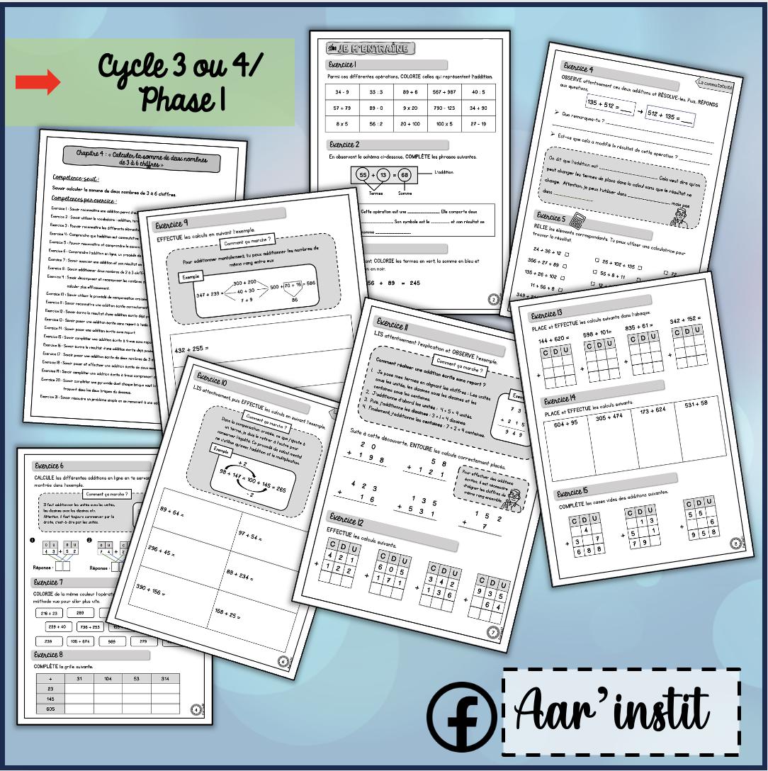Syllabus phase 1 - Chapitre 4 - L'addition