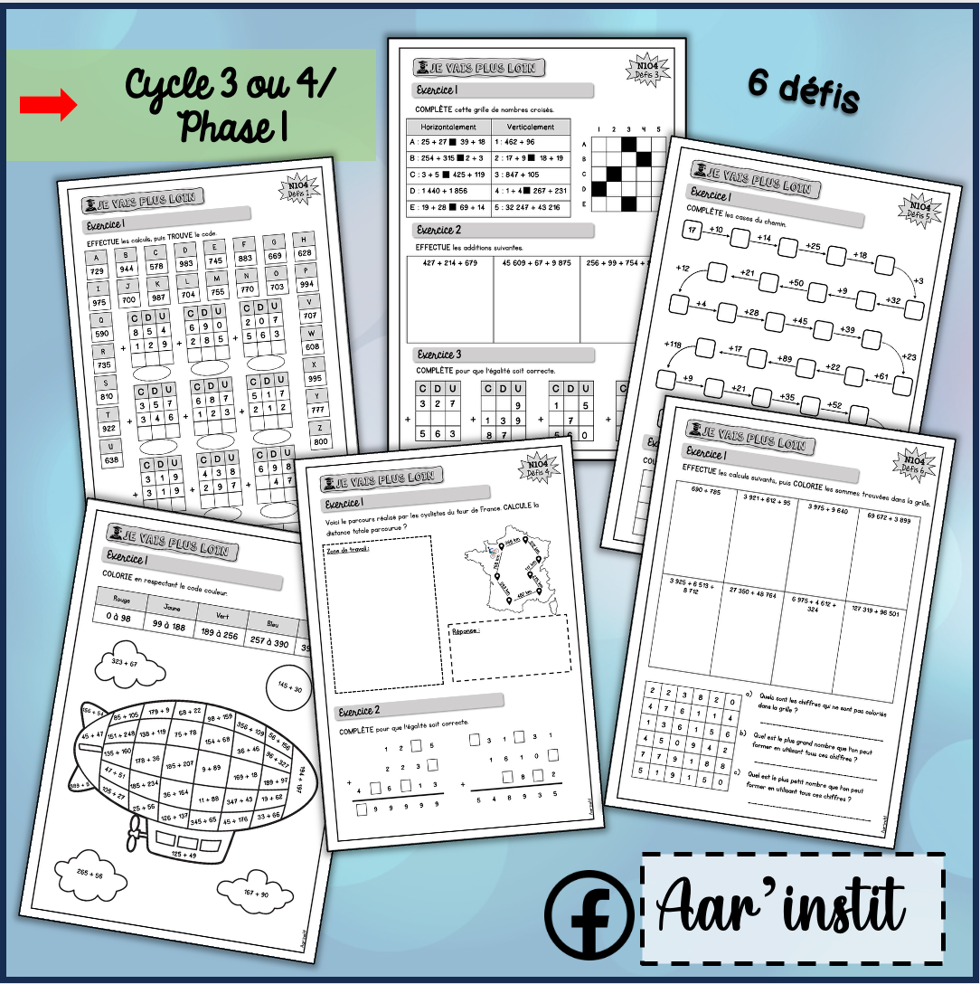 Syllabus phase 1 - Chapitre 4 - L'addition