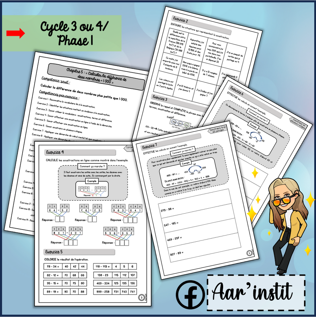 Syllabus phase 1 - Chapitre 5 - La soustraction
