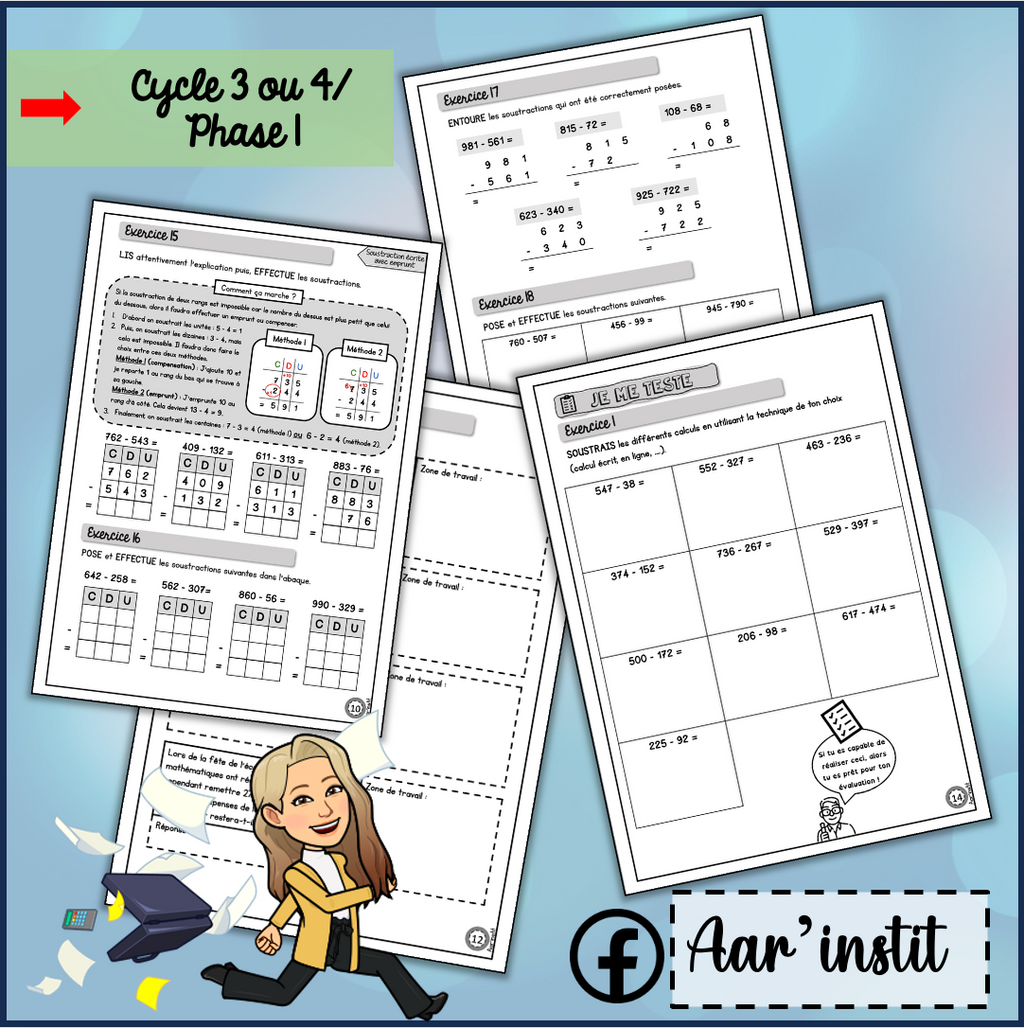 Syllabus phase 1 - Chapitre 5 - La soustraction