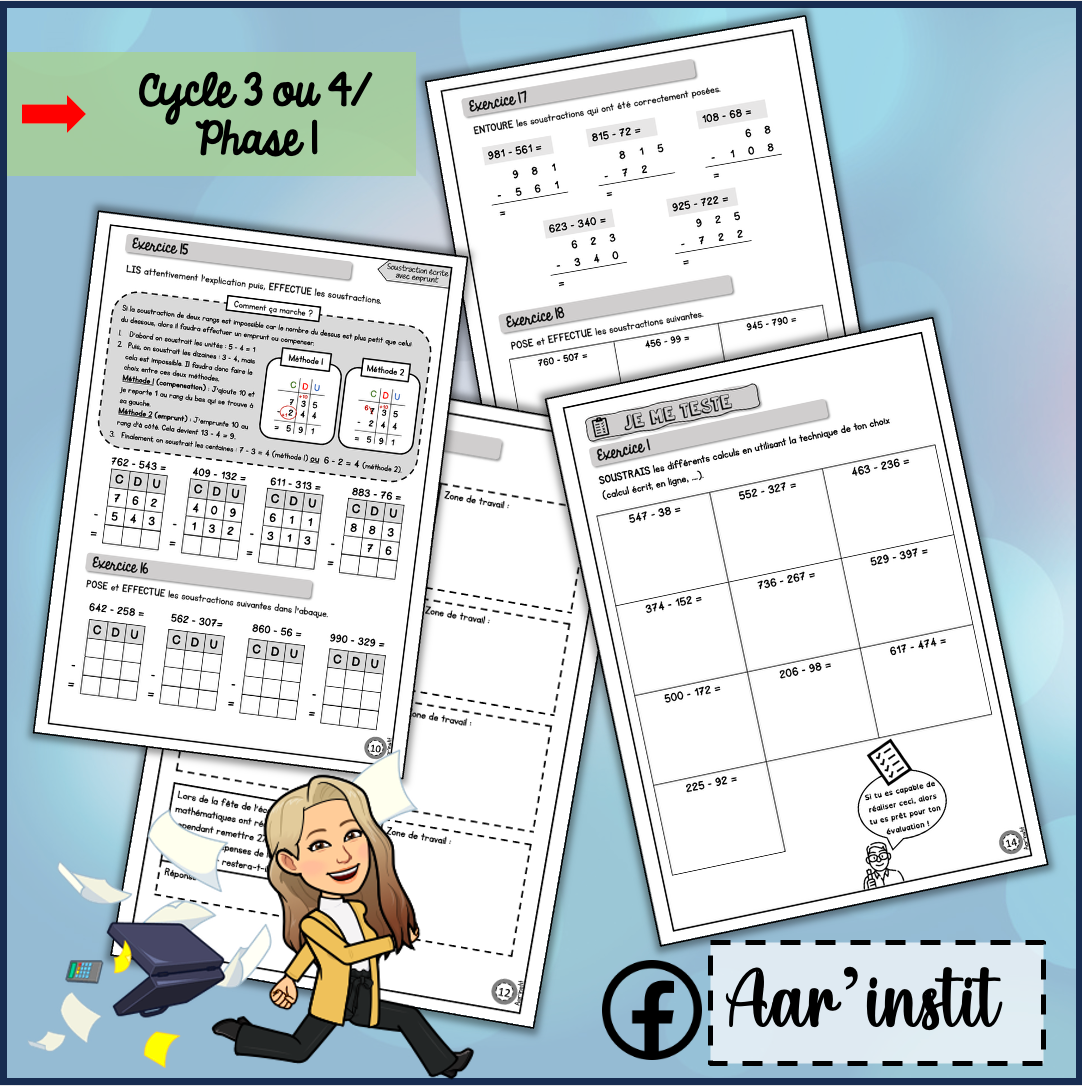 Syllabus phase 1 - Chapitre 5 - La soustraction