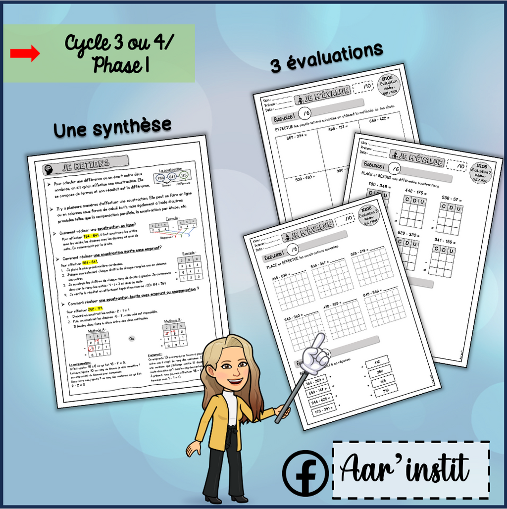Syllabus phase 1 - Chapitre 5 - La soustraction