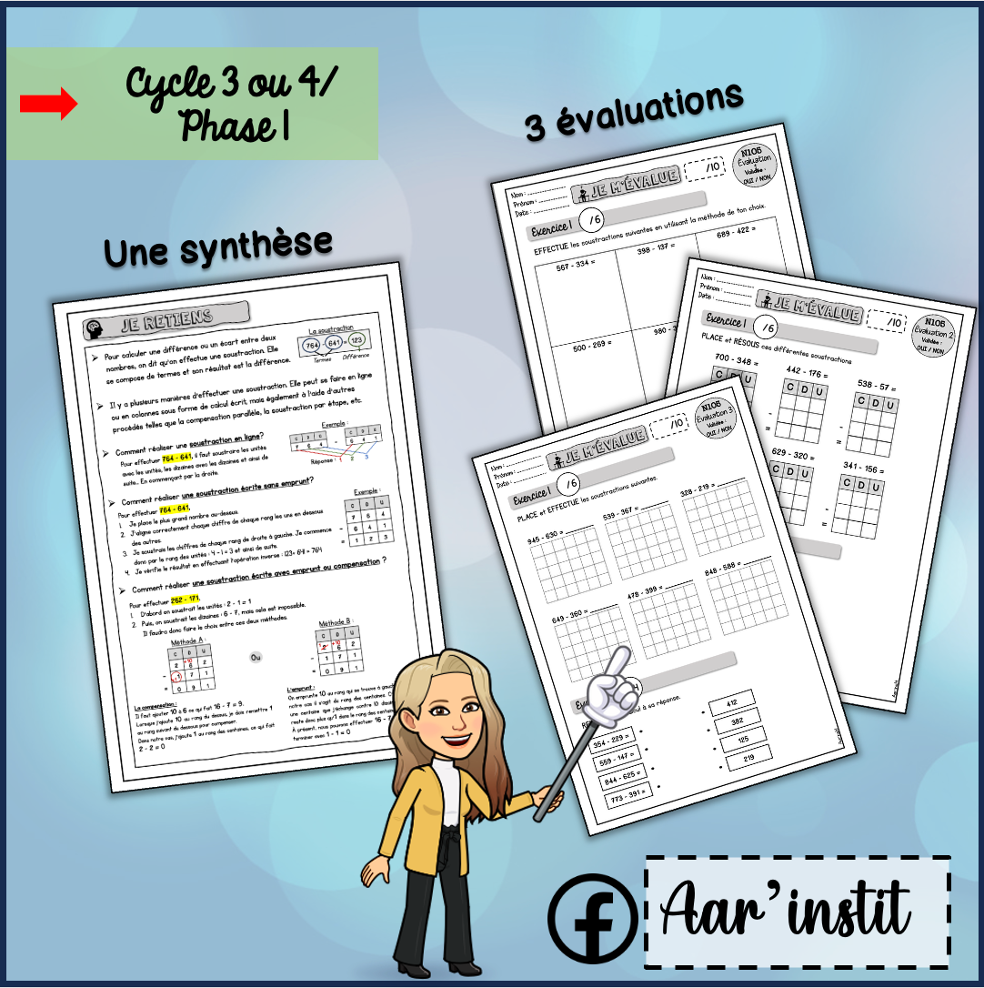 Syllabus phase 1 - Chapitre 5 - La soustraction