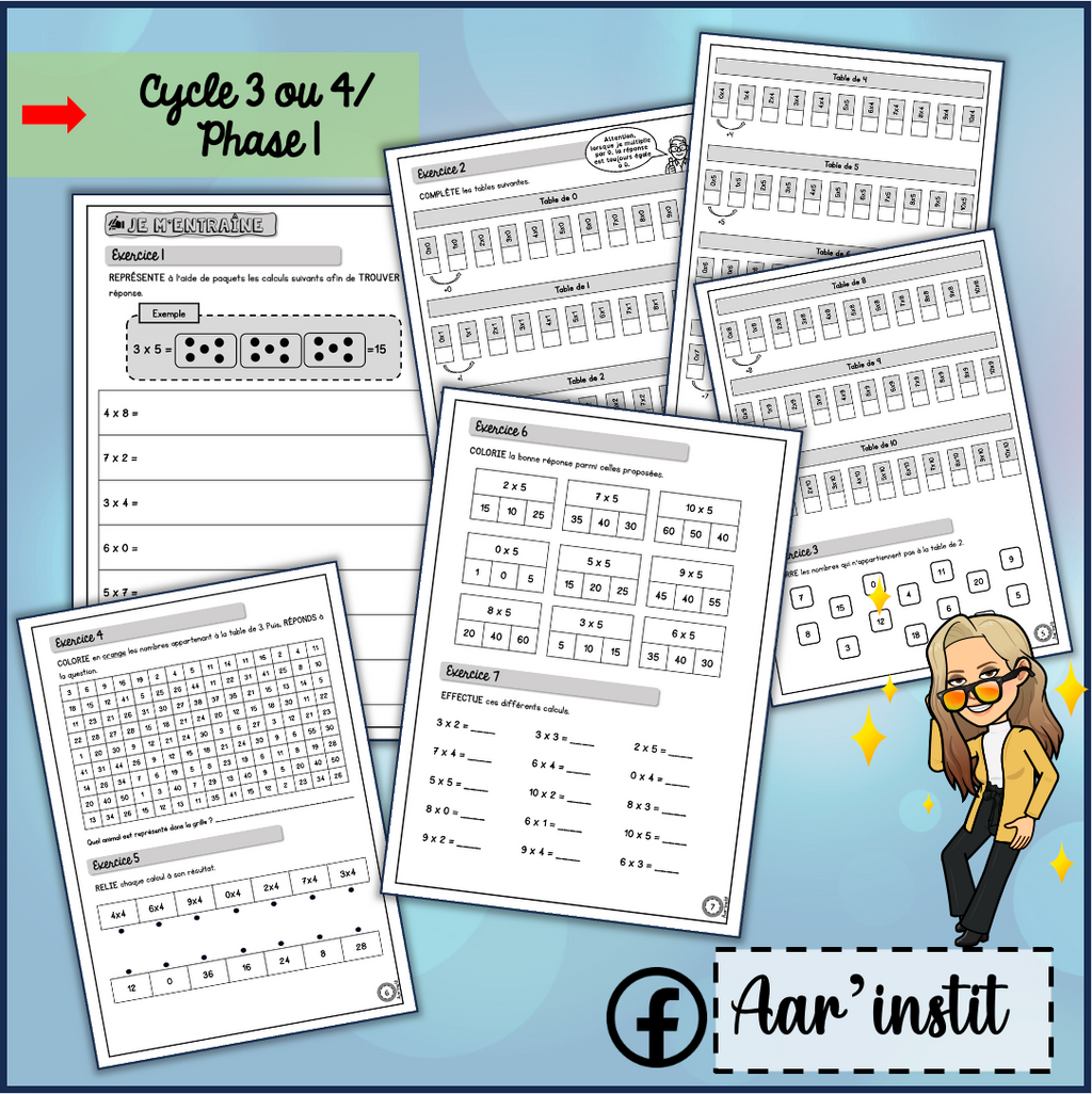 Syllabus phase 1 - Chapitre 6 - Les tables de multiplication