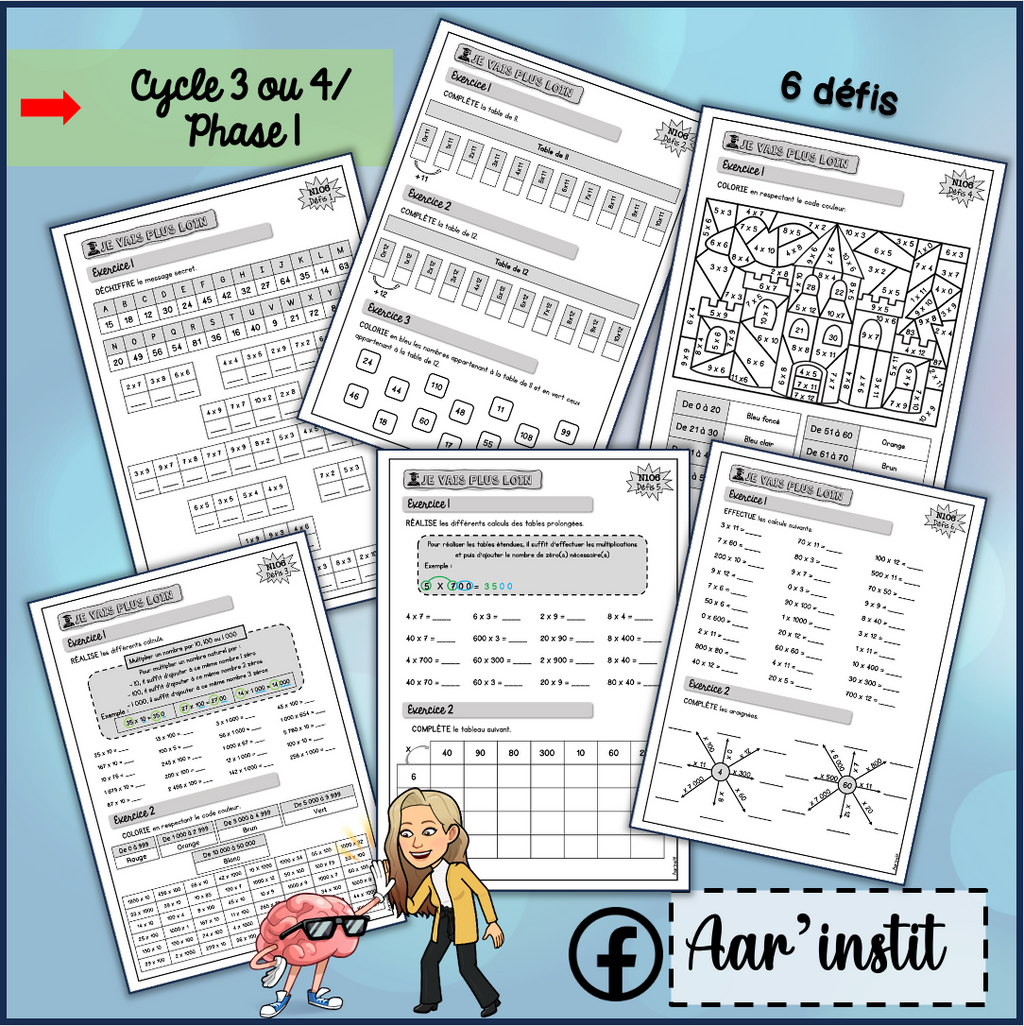 Syllabus phase 1 - Chapitre 6 - Les tables de multiplication