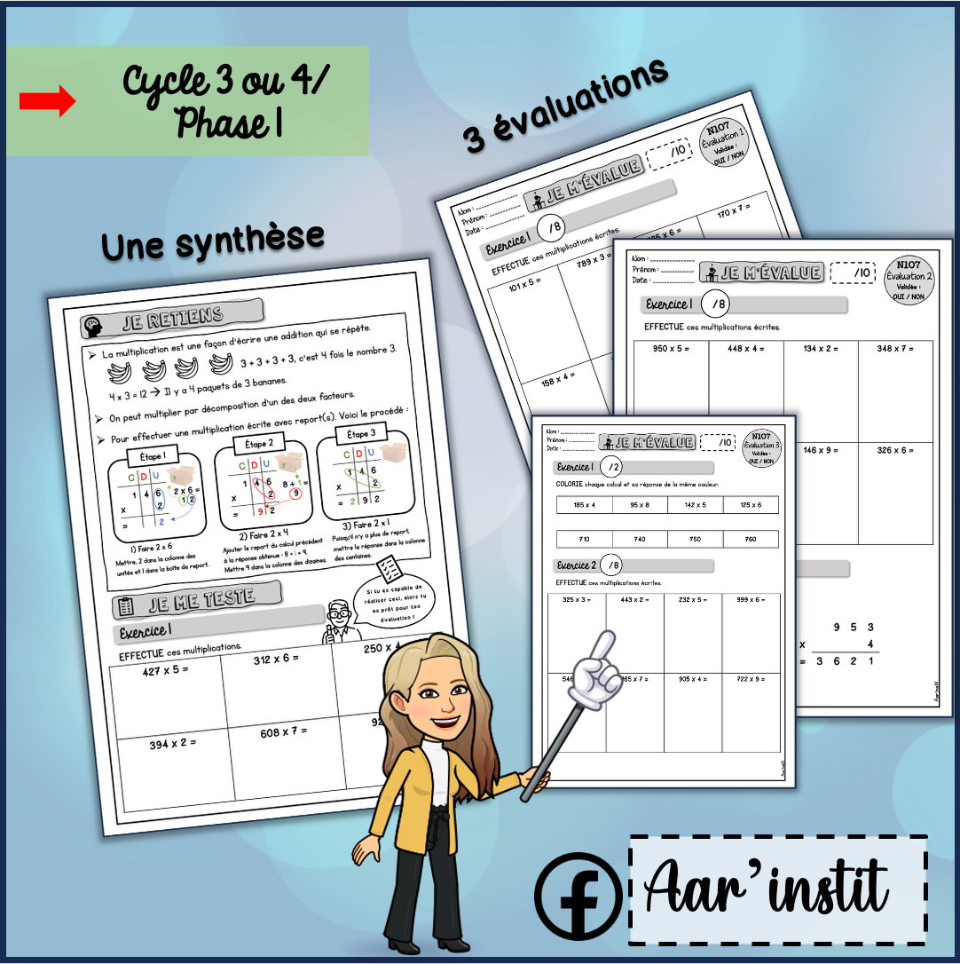 Syllabus phase 1 - Chapitre 7 - La multiplication écrite