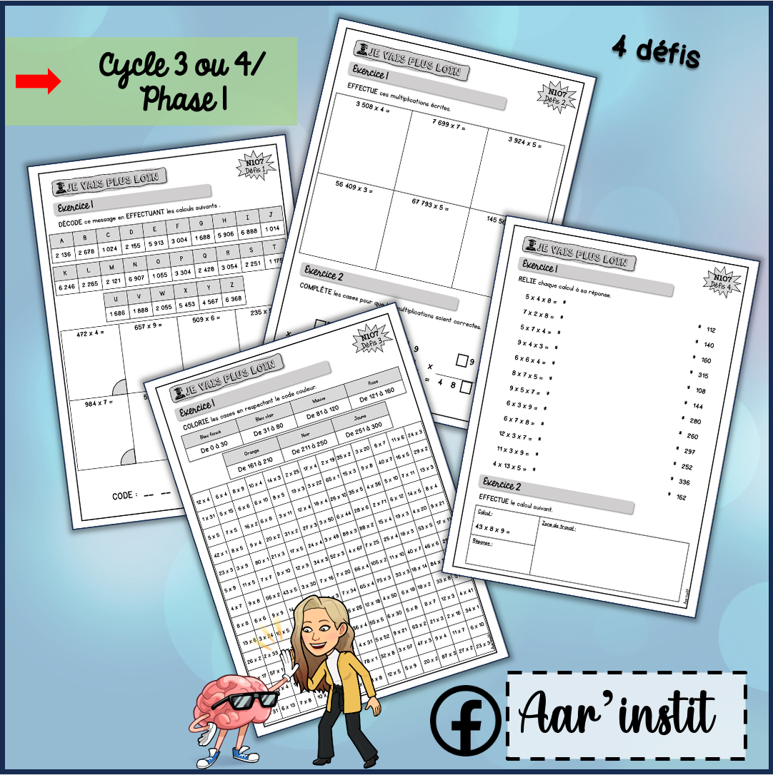 Syllabus phase 1 - Chapitre 7 - La multiplication écrite