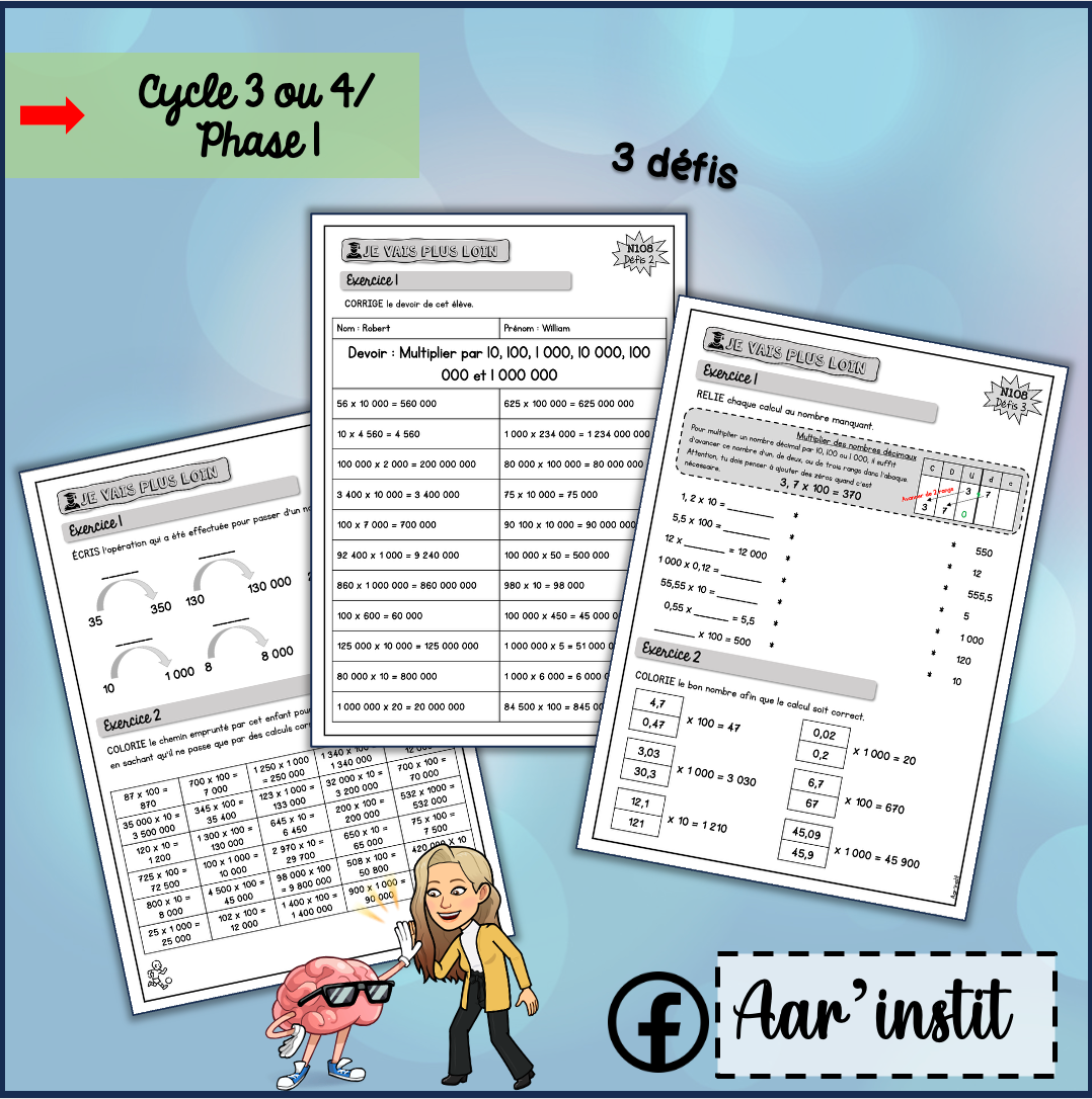 Syllabus phase 1 - Chapitre 8 - Multiplier par 10, 100 et 1 000