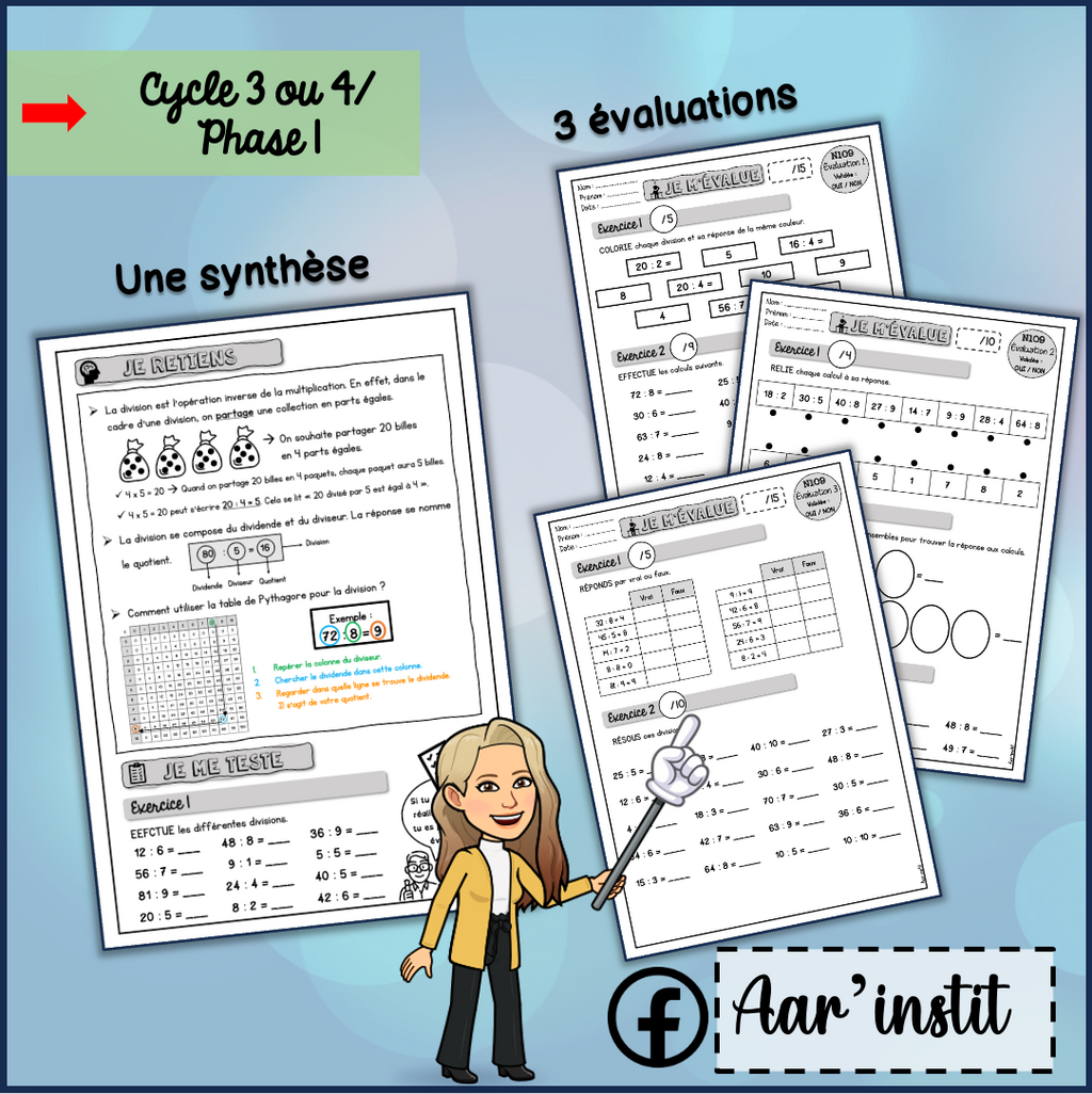 Syllabus phase 1 - Chapitre 9 - Se servir des tables de multiplication pour diviser