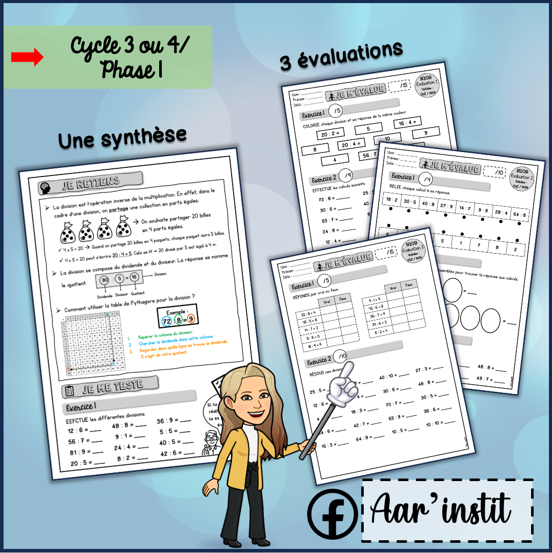 Syllabus phase 1 - Chapitre 9 - Se servir des tables de multiplication pour diviser
