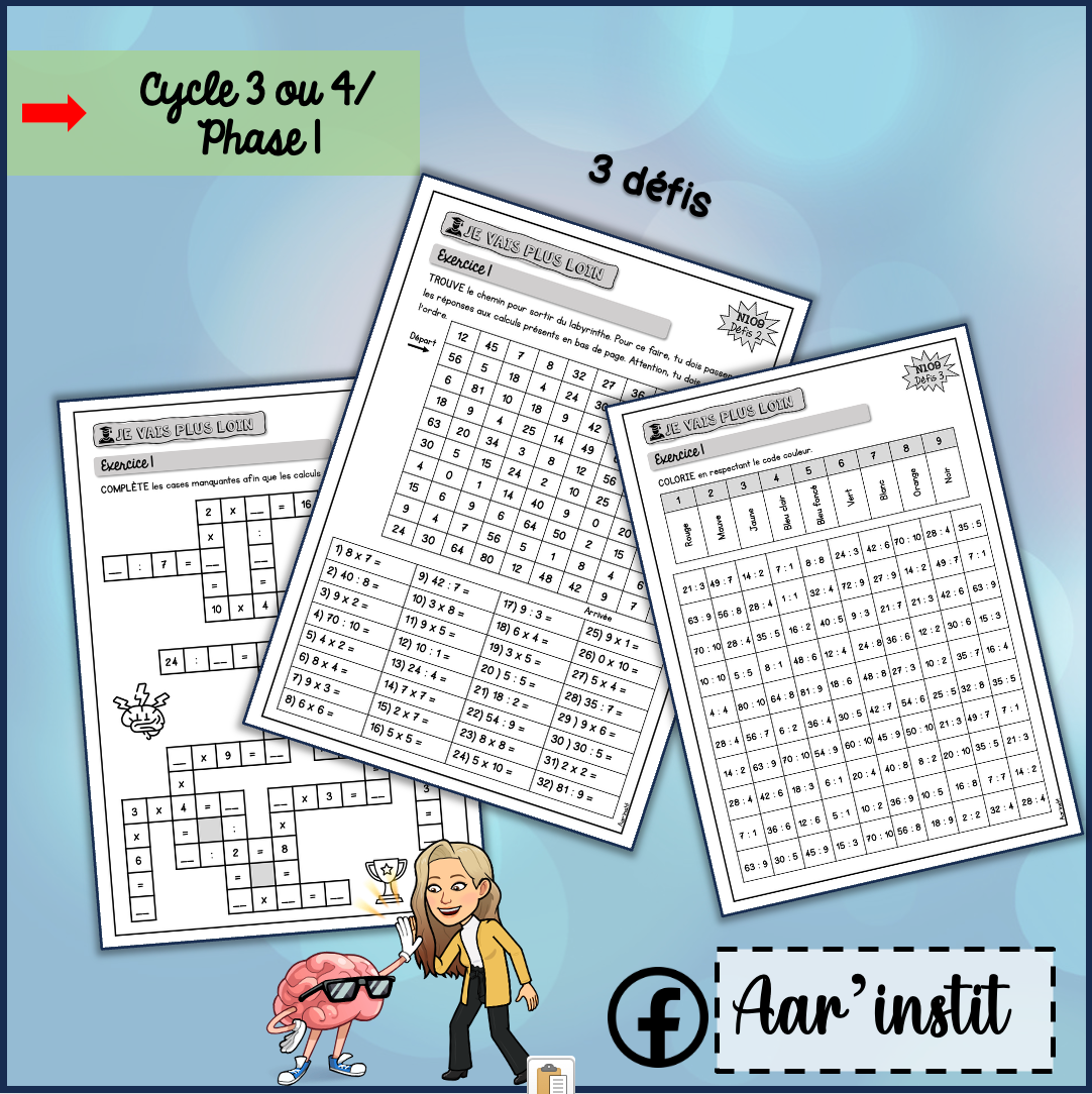 Syllabus phase 1 - Chapitre 9 - Se servir des tables de multiplication pour diviser