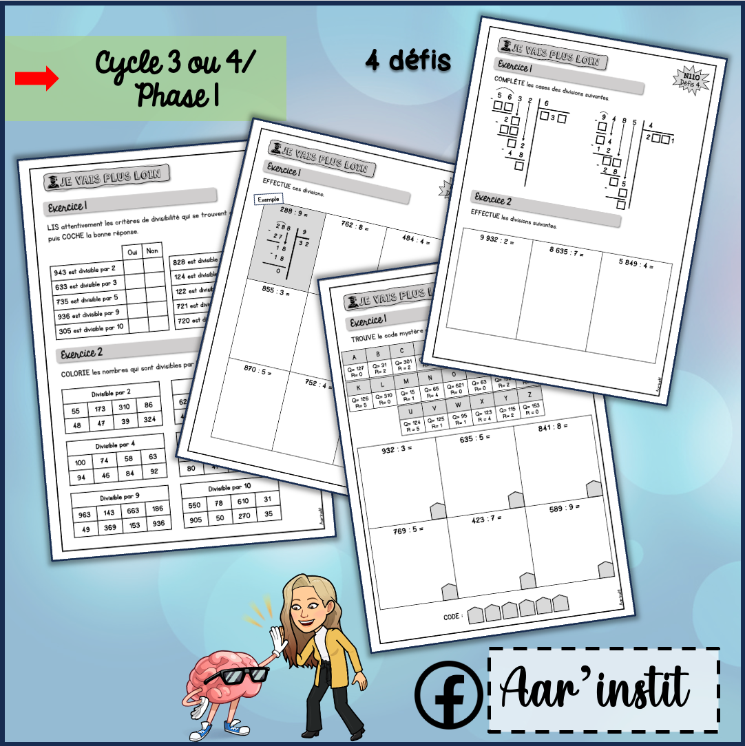 Syllabus phase 1 - Chapitre 10 - La division écrite