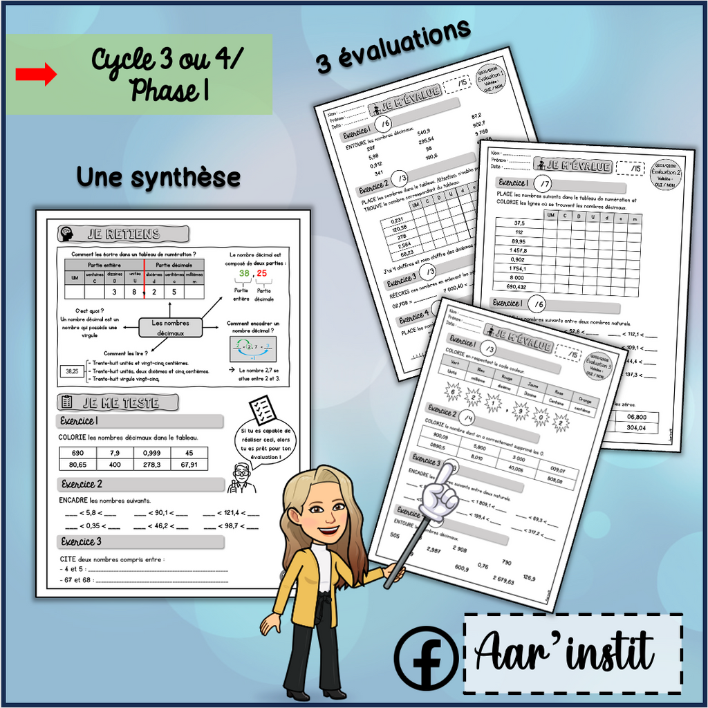 Syllabus phase 1 - Chapitres 11 & 12 - Les nombres décimaux