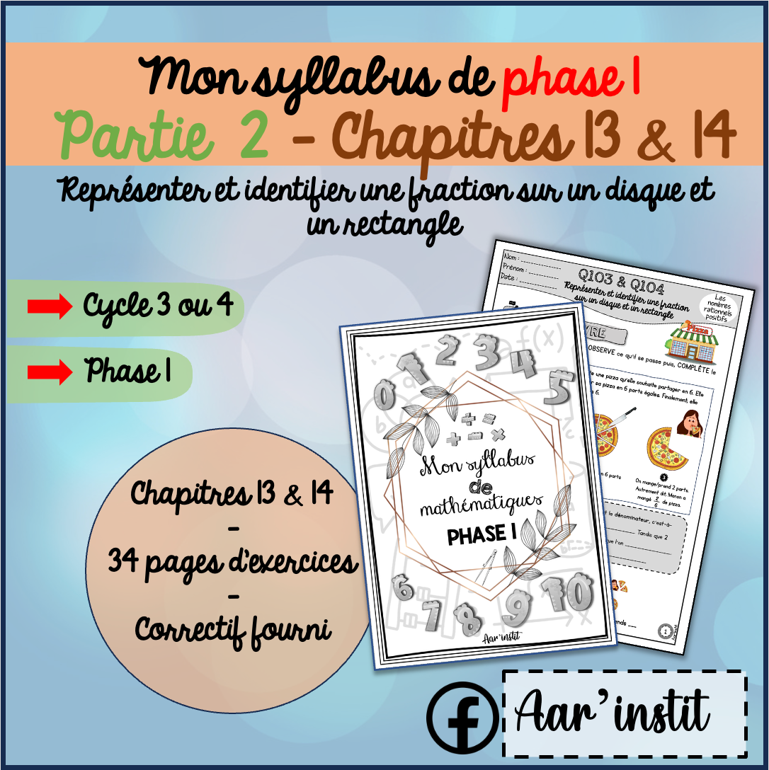 Syllabus phase 1 - Chapitres 13 & 14 - Les fractions